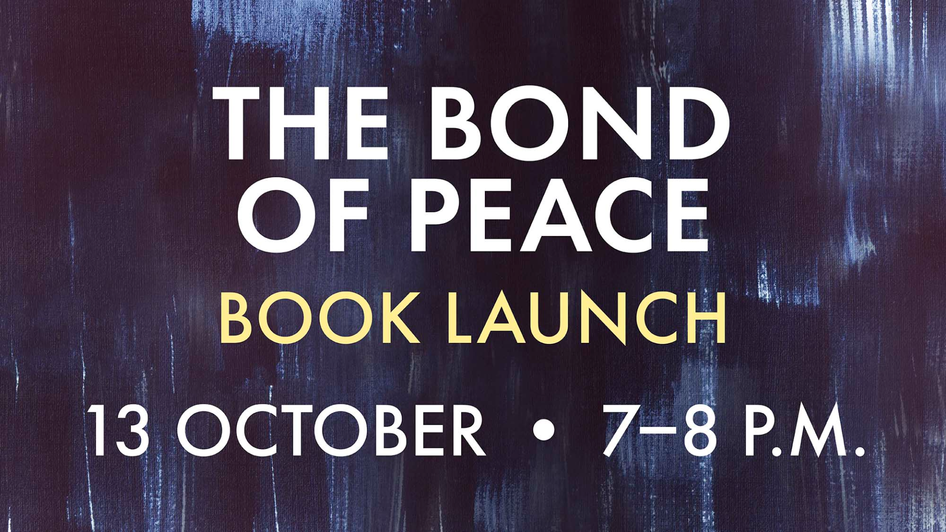 The Bond of Peace Book Launch