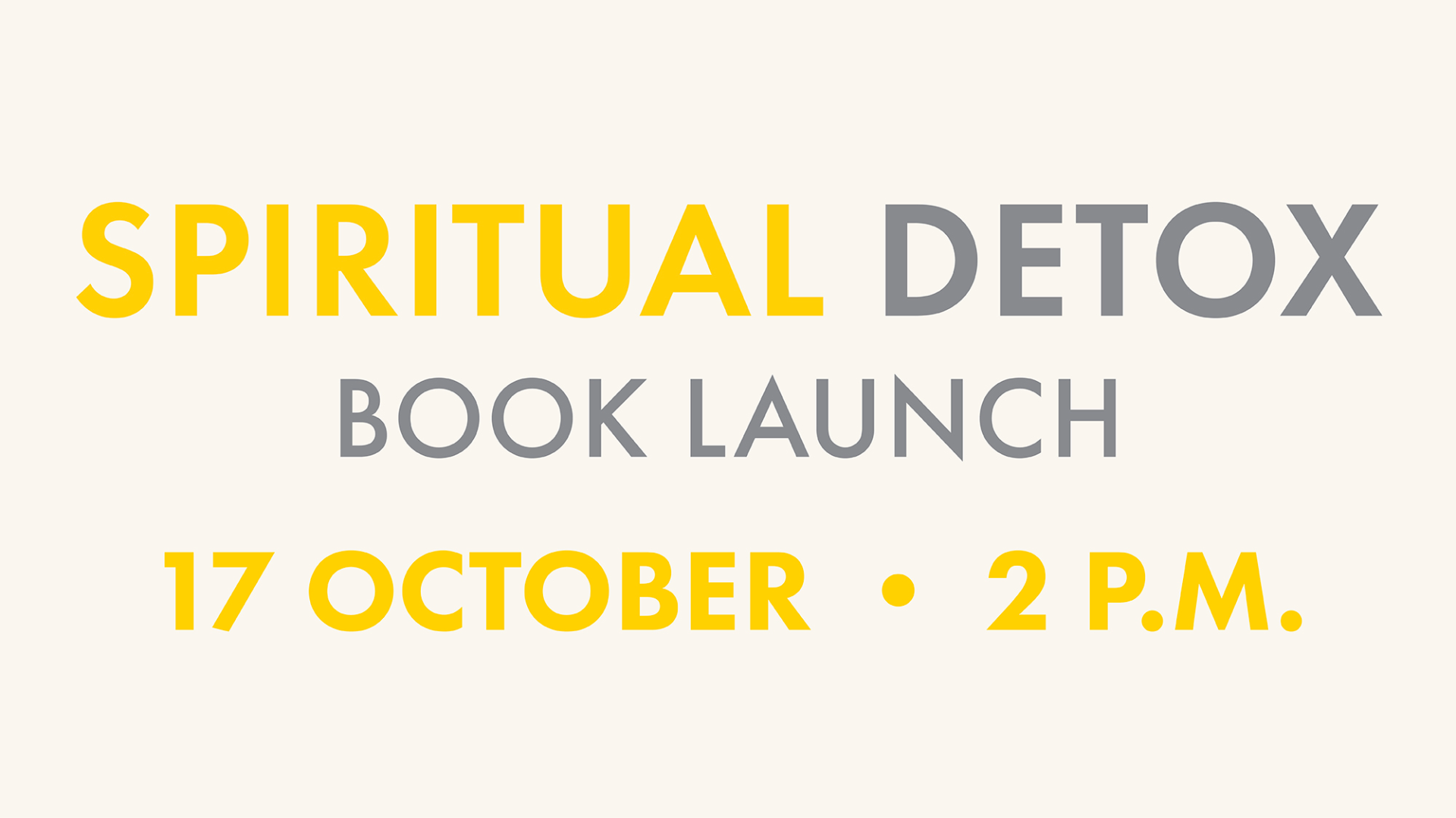 Spiritual Detox Book Launch