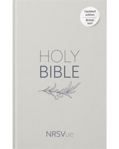 NRSVue Holy Bible, Pale Grey Hardback, Olive Illustration, Navy Ribbon Marker, British Text, NRSVue New Revised Standard Version Updated Edition, Hardback, Personal size
