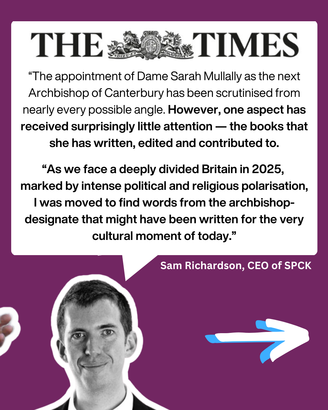 The Times quote on Archbishop Sarah Mullally