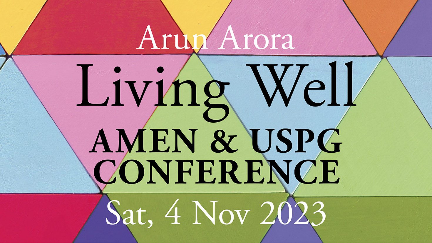 Arun Arora speaking at Living Well Conference on the 4th November