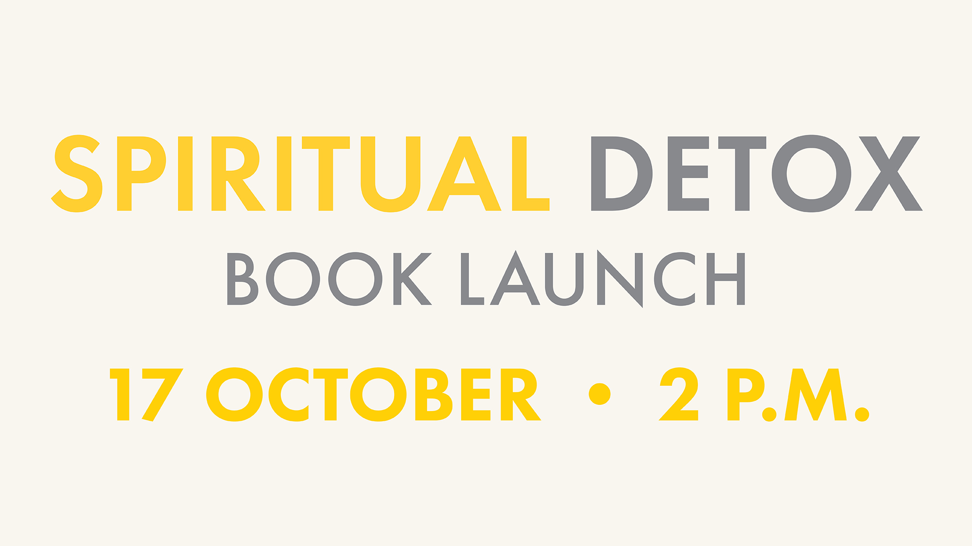Spiritual Detox Book Launch